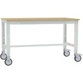 Manuflex AU7315.7035 Arbeitstisch UNIVERSAL Spezial mobil mit Multiplexplatte, BxTxH = 1000 x 800 x 752-972 mm Farbe: