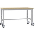 Manuflex AU7325.9006 Arbeitstisch UNIVERSAL Spezial mobil mit Multiplexplatte, BxTxH = 1250 x 600 x 752-972 mm Farbe: