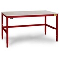 Manuflex LC3913.3003 ESD-Arbeitstisch CANTOLAB Spezial mit Kautschukplatte, BxTxH = 1600 x 800 x 752-952 mm Farbe: