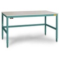 Manuflex LC3058.5021 ESD-Arbeitstisch CANTOLAB Spezial mit Melaminplatte, BxTxH = 1500 x 800 x 752-952 mm Farbe: