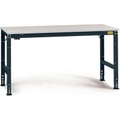 Manuflex LU4168.7016 ESD-Arbeitstisch UNIVERSAL Standard Grundtisch mit Melaminplatte, BxTxH = 2500 x 1200 x 763-873 mm
