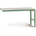 Manuflex LU6003.6011 ESD-Arbeitstisch UNIVERSAL Standard Anbautisch mit Kautschukplatte, BxTxH = 1000 x 600 x 760-870 mm