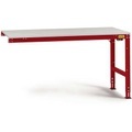 Manuflex LU6048.3003 ESD-Arbeitstisch UNIVERSAL Standard Anbautisch mit Melaminplatte, BxTxH = 1500 x 600 x 763-873 mm