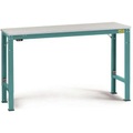 Manuflex LU7056.5021 ESD-Arbeitstisch UNIVERSAL Spezial Grundtisch mit Kunststoffplatte, BxTxH = 1500 x 800 x 728-1028