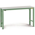 Manuflex LU7046.6011 ESD-Arbeitstisch UNIVERSAL Spezial Grundtisch mit Kunststoffplatte, BxTxH = 1500 x 600 x 728-1028