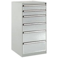 Manuflex SP1042.7035 Schubfachschrank BASETEC Stationär, Nutzhöhe 900 mm mit 6 Schubfächern, in lichtgrau RAL 7035