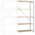 Manuflex RP1114.9006 Fachbodenregal-Anbaumodul (B x H x T) 1000 x 2000 x 700 mm Holzboden