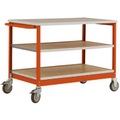 Manuflex MW1007.2001 Mobile Werkbank Modell 2 mit lichtgrauer Melamin-Abdeckplatte 22 mm BxTxH 1135 x 590 x 802 mm