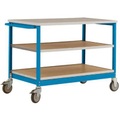 Manuflex MW1007.5012 Mobile Werkbank Modell 2 mit lichtgrauer Melamin-Abdeckplatte 22 mm BxTxH 1135 x 590 x 802 mm