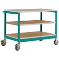 Manuflex MW2002.5021 Mobile Werkbank Modell 2 mit geölter Multiplex-Abdeckplatte 30 mm BxTxH 1135 x 590 x 810 mm