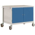 Manuflex TP1028.0002 Topangebot Mobile Werkbank Modell 5 mit lichtgrauer Melamin-Abdeckplatte 22 mm BxTxH 1135 x 590 x
