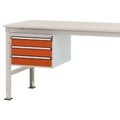Manuflex ZB4612.2001 Gehäuse-Unterbau Stationär, Nutzhöhe 300 mm mit 3 Schubfächer. Für Tischtiefe 800 mm