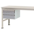 Manuflex ZB4663.9006 Gehäuse-Unterbau Stationär, Nutzhöhe 300 mm mit 3 Schubfächer. Für Tischtiefe 1000 mm