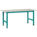 Manuflex AS0031.5021 Packtisch PACKPOOL Standard mit Melaminplatte, BxTxH = 2000 x 800 x 760-870 mm Farbe: Wasserblau