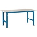 Manuflex AS0021.5007 Packtisch PACKPOOL Standard mit Melaminplatte, BxTxH = 1750 x 800 x 760-870 mm Farbe: Brillantblau
