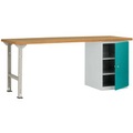 Manuflex WC5122.5021 Werkbanksystem COMBI Modell 8 mit Multiplexplatte, BxTxH = 1500 x 700 x 840 mm