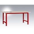 Manuflex AS0051.3003 Packtisch PACKPOOL Spezial mit Platten-Ausschnitt für Waage, BxTxH = 2000 x 800 x 722-1022 mm