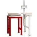 Manuflex AS0061.3003 Beistelltisch PACKPOOL Standard mit Kunststoffplatte, BxTxH = 500 x 600 x 760-870 mm