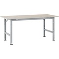 Manuflex AS0031.9006 Packtisch PACKPOOL Standard mit Melaminplatte, BxTxH = 2000 x 800 x 760-870 mm Farbe: Alusilber
