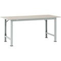 Manuflex AS0022.7035 Packtisch PACKPOOL Spezial mit Melaminplatte, BxTxH = 1750 x 800 x 722-1022 mm Farbe: Lichtgrau