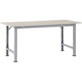 Manuflex AS0032.9006 Packtisch PACKPOOL Spezial mit Melaminplatte, BxTxH = 2000 x 800 x 722-1022 mm Farbe: Alusilber