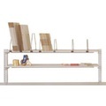 Manuflex AS1282.7035 Ablage mit Stahlbügeln für PACKPOOL Packtische, BxTxH 1375 x 500 x 420/270 mm