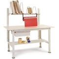 Manuflex AS1502.5021 Komplett-Packtisch PACKPOOL mit Schubfach und Papierabroller, BxTxH = 1500 x 800 x 760-870 mm