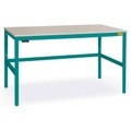 Manuflex LC1113.5021 ESD-Arbeitstisch CANTOLAB Standard mit Kautschukplatte, BxTxH = 2000 x 800 x 762-788 mm Farbe: