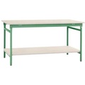 Manuflex BB5201.6011 Komplett-Beistelltisch BASIS stationär mit Melamin-Platte + Zwischenboden, BxTxH: 750 x 500 x 780