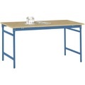 Manuflex BB3015.5007 Beistelltisch BASIS stationär mit Multiplex-Tischplatte in Brillantblau RAL 5007, BxTxH: 1000 x 600