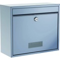 Basi 2170-0661 Briefkasten Stahl Silber Schlüsselschloss
