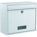 Basi 2170-0662 Briefkasten Stahl Weiß Schlüsselschloss
