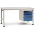 Manuflex AU5847.5007 Komplett-Arbeitstisch Grund UNIVERSAL Standard mit Kunststoff-Platte, BxTxH = 2000 x 800 x 760-870