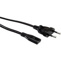 Value Netzkabel Euro-Flachstecker auf C7, 2pol., schwarz 1,8m