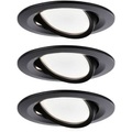 Paulmann 94471 LED-Einbauleuchte 3er Set 19.5 W Warmweiß Schwarz (matt)