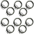 Basi Schlüsselring mit Karabiner 0006-0156 Grau, Schwarz 10 St./Pack. 10 St.