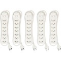 MH Basic-Line 160807 Steckdosenleiste mit Schalter Weiß CH-Stecker 5 St.