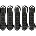 MH Basic-Line 160808 Steckdosenleiste mit Schalter Schwarz CH-Stecker 5 St.