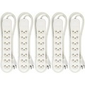 MH Basic-Line 160809 Steckdosenleiste ohne Schalter Weiß CH-Stecker 5 St.
