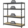 undefined, KIT77 Lagerregal-Grundmodul 350 kg (B x H x T) 1600 x 1800 x 600 mm MDF Platte Holz, Schwarz