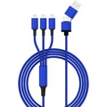 Smrter USB 2.0 USB-A Stecker, USB-C™ Stecker, Apple Lightning Stecker 1.20 m Blau