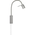 LED-Wandlampe River Flexarm, Schirm Metall gerillt
