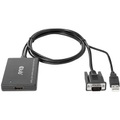 club3D, club3D CAC-1720 HDMI / USB / VGA Adapter [2x VGA-Stecker, USB-Stecker - 1x HDMI-Buchse] Schwarz High Speed-HDMI, mit
