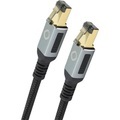 Oehlbach D1C13356 RJ45 Netzwerkkabel, Patchkabel CAT 8.1 7.5 m Schwarz, Gold 1 St.