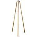 LED-Stehleuchte Kettle Tripod Holz, Schirm 22cm