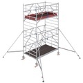 Krause 787026 FahrGerüst Aluminium Rollgerüst fahrbar Arbeitshöhe (max.): 5.30 m Silber 219.5 kg