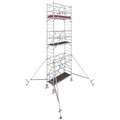 Krause 776044 FahrGerüst Aluminium Rollgerüst fahrbar Arbeitshöhe (max.): 7.30 m Silber 194 kg