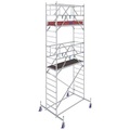 Krause 771049 FahrGerüst Aluminium Rollgerüst fahrbar Arbeitshöhe (max.): 6.40 m Silber 146.5 kg