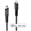 LINDY USB-Kabel USB 2.0 Apple Lightning Stecker, USB-C? Stecker 3 m Schwarz