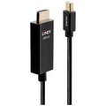 Lindy - Videokabel - Mini DisplayPort (M) bis HDMI (M) - 3 m - abgeschirmt - Schwarz